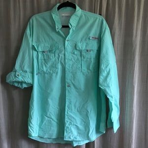 Turquoise Columbia PFG - Men’s M